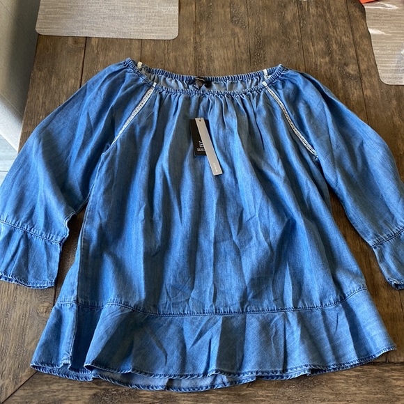 Inc denim peplum top M new with tags NWT - Picture 8 of 13